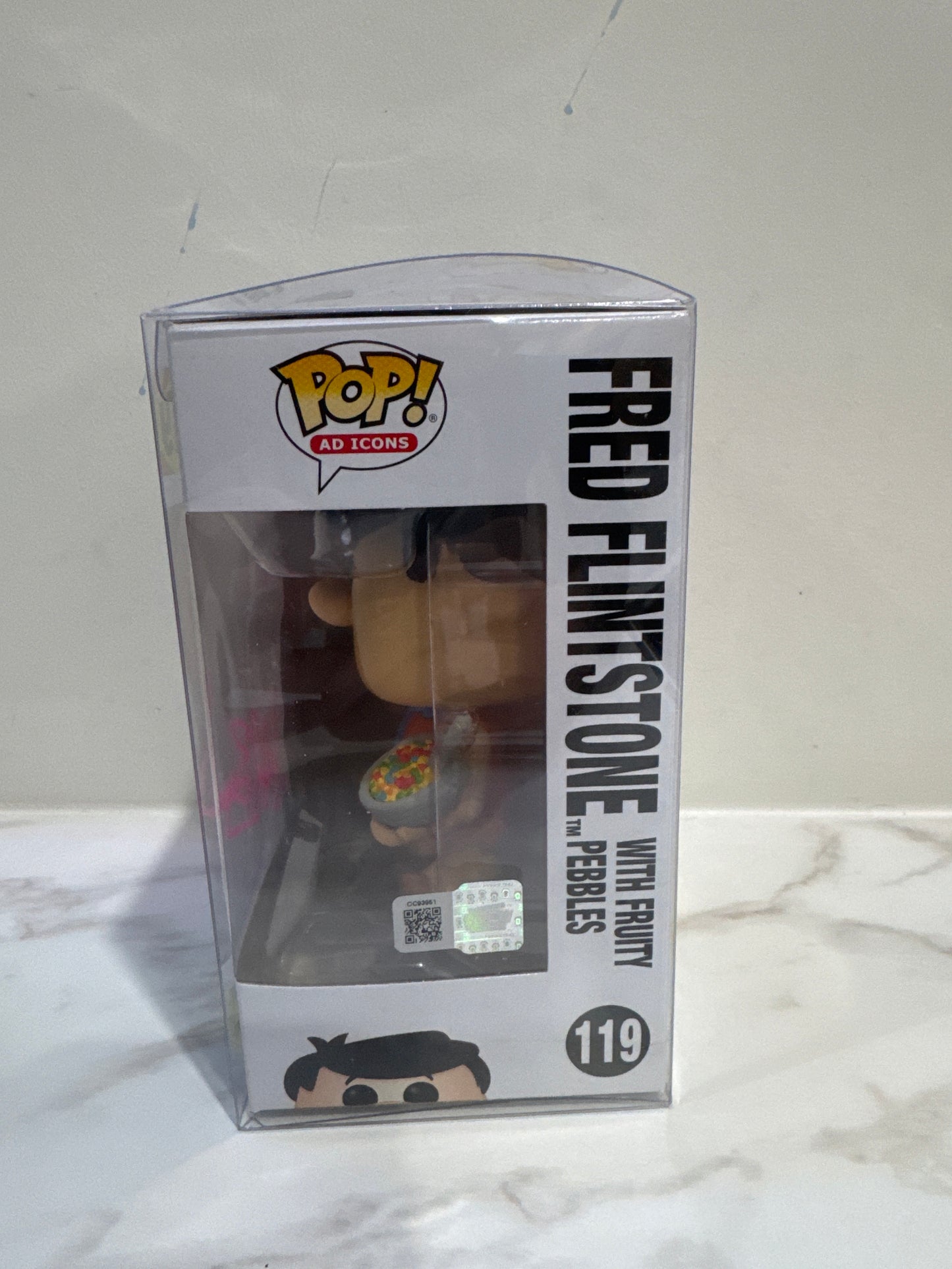 Funko Pop! Ad Icons – Fred Flintstone with Fruity Pebbles #119 (Signed)