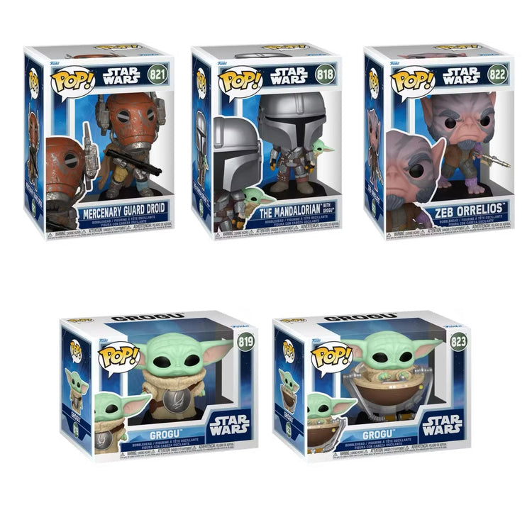 Funko Pop! Star Wars: Mandalorian and Grogu - 5 Pop Bundle