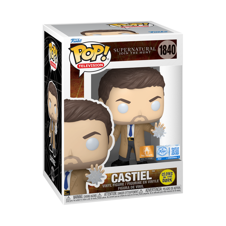 Funko Pop! Television: Supernatural - Castiel (Glow) (Toy Temple Exclusive) #1840