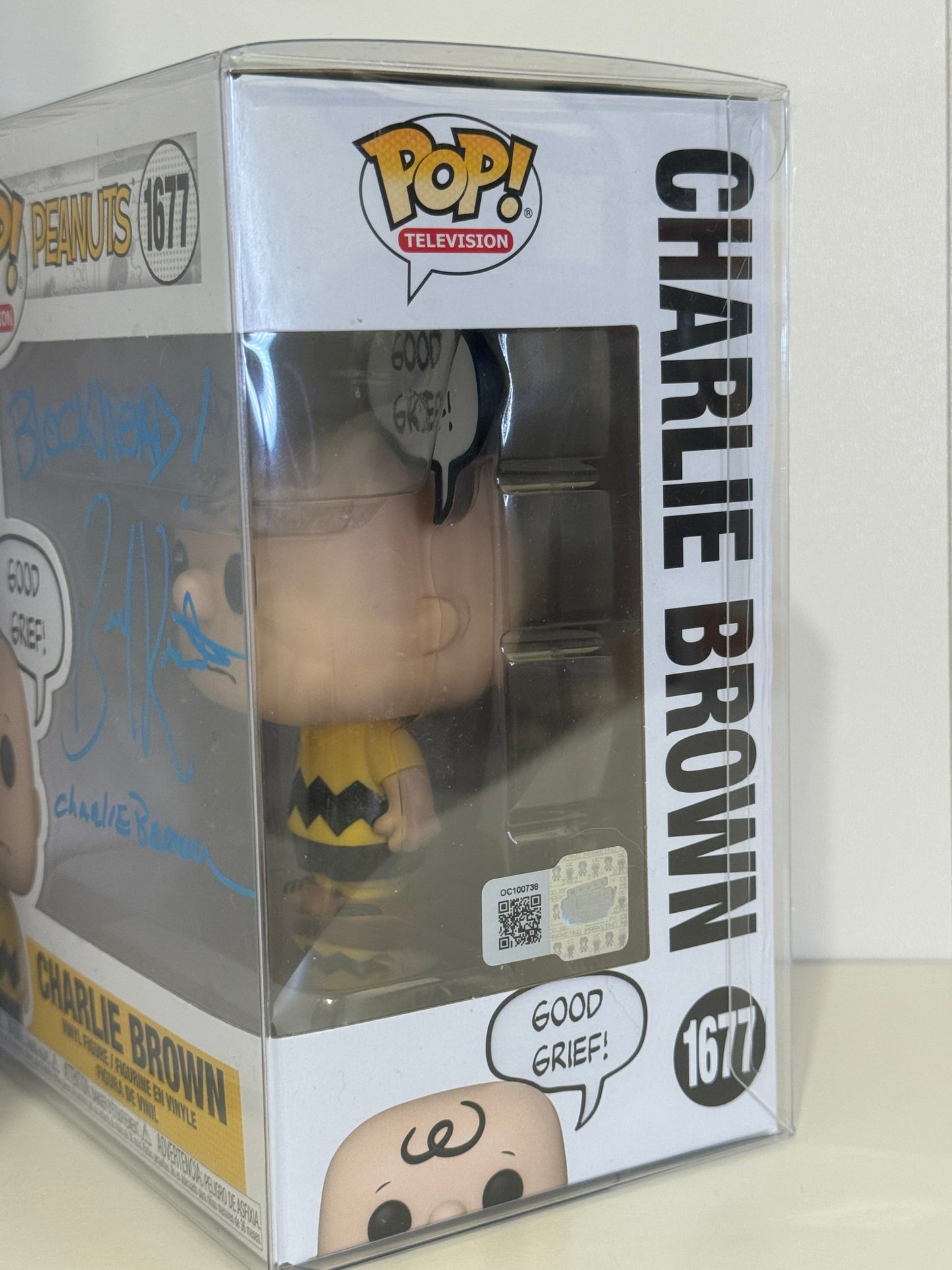 Funko Pop! Peanuts 1677 – Charlie Brown SIGNED with “Blockhead!” Quote - POPÉLITE inc.POPÉLITE inc.POPÉLITE inc.Funko Pop! Peanuts 1677 – Charlie Brown SIGNED with “Blockhead!” Quote