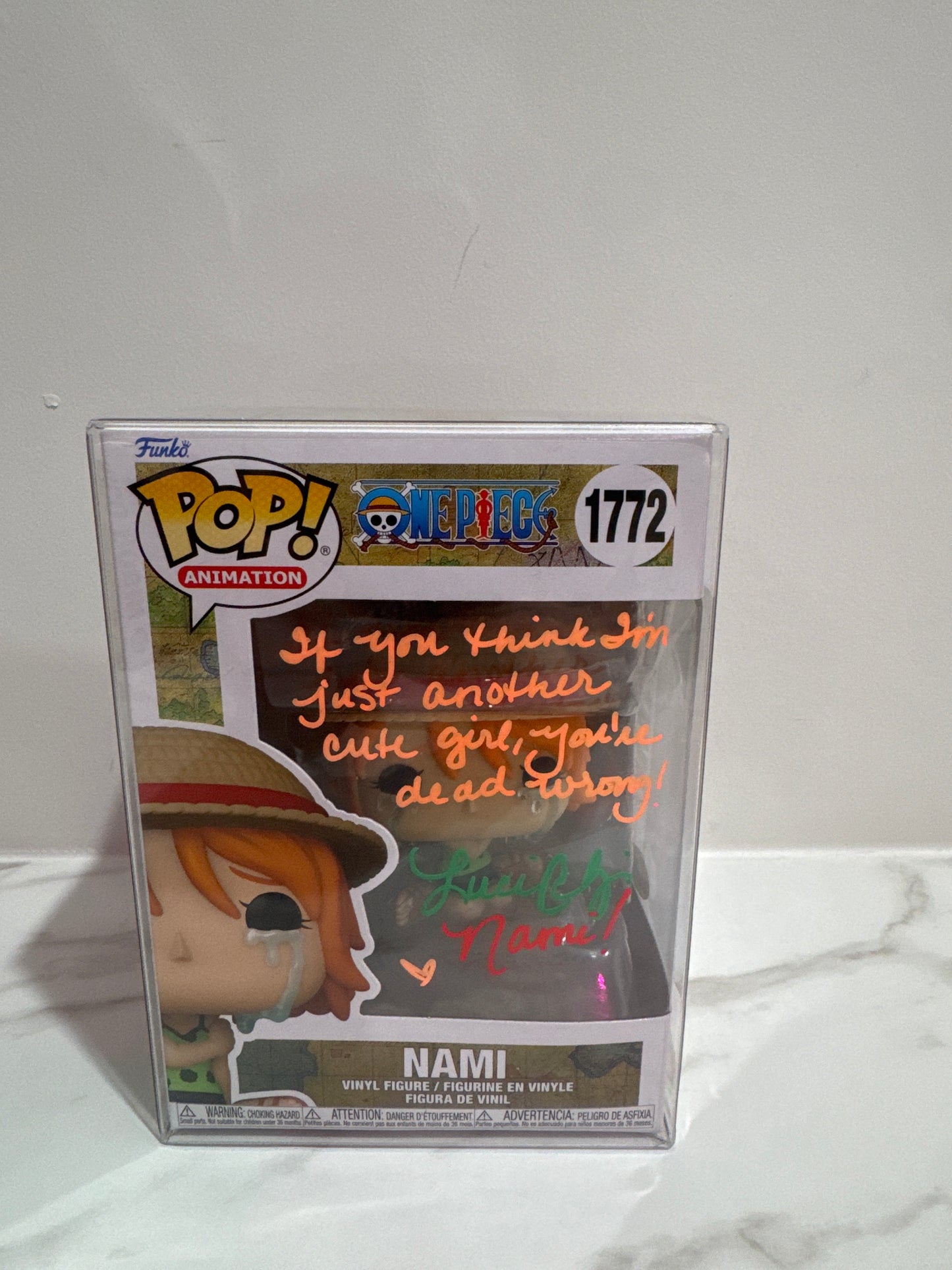 Funko Pop! Animation – One Piece: Nami (#1772)  Signed by Luci Christian (COA)