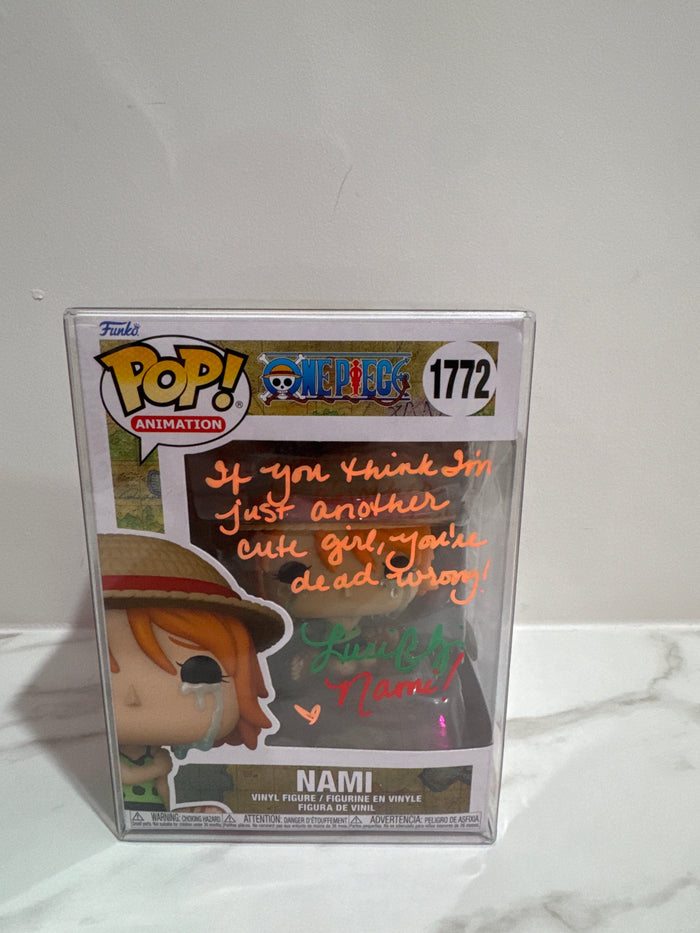 Funko Pop! Animation – One Piece: Nami (#1772)  Signed by Luci Christian (COA)