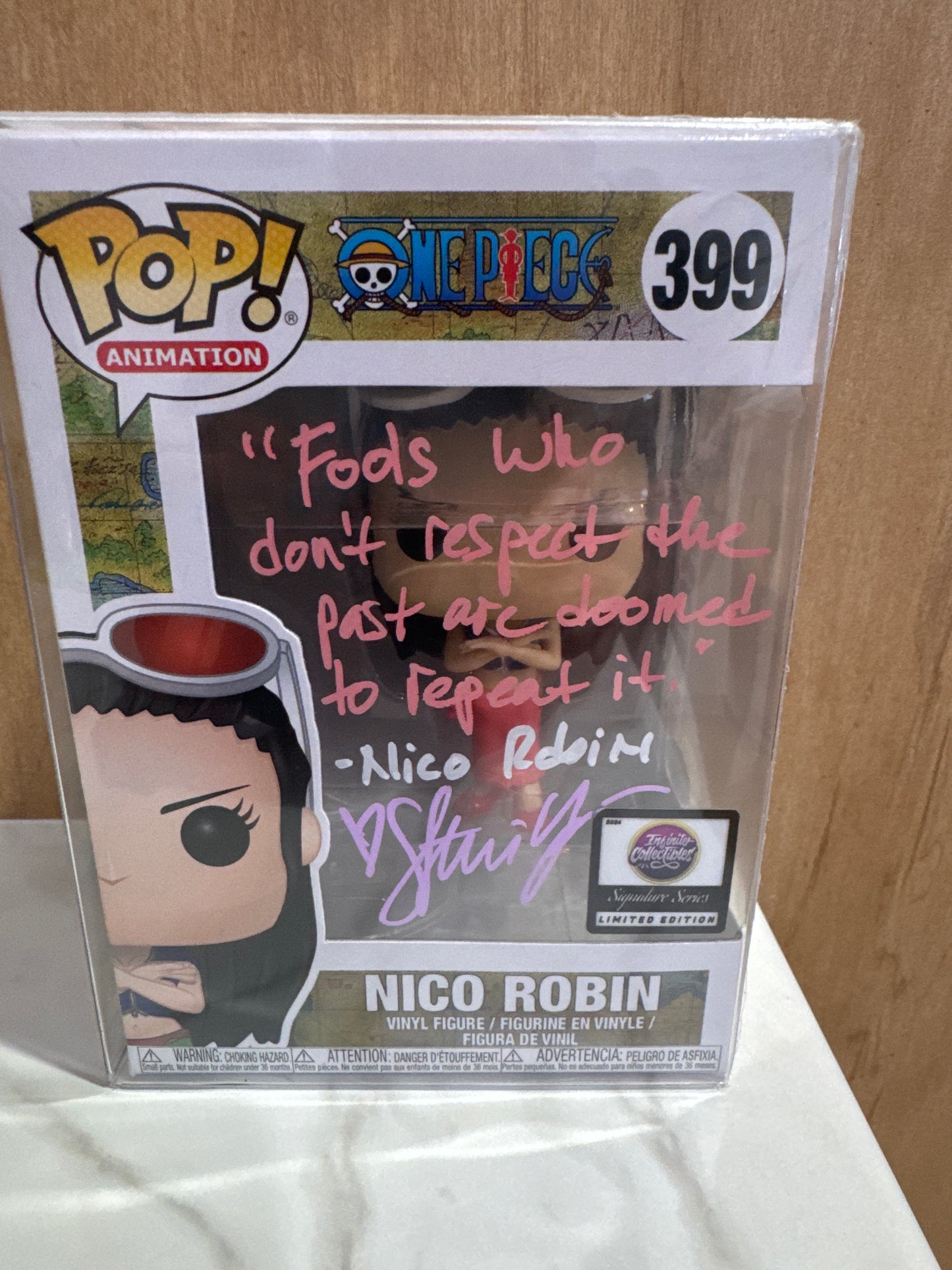 Funko Pop! Animation – One Piece: Nico Robin (#399) Art Series Limited Edition Signed by Stephanie Young (COA)