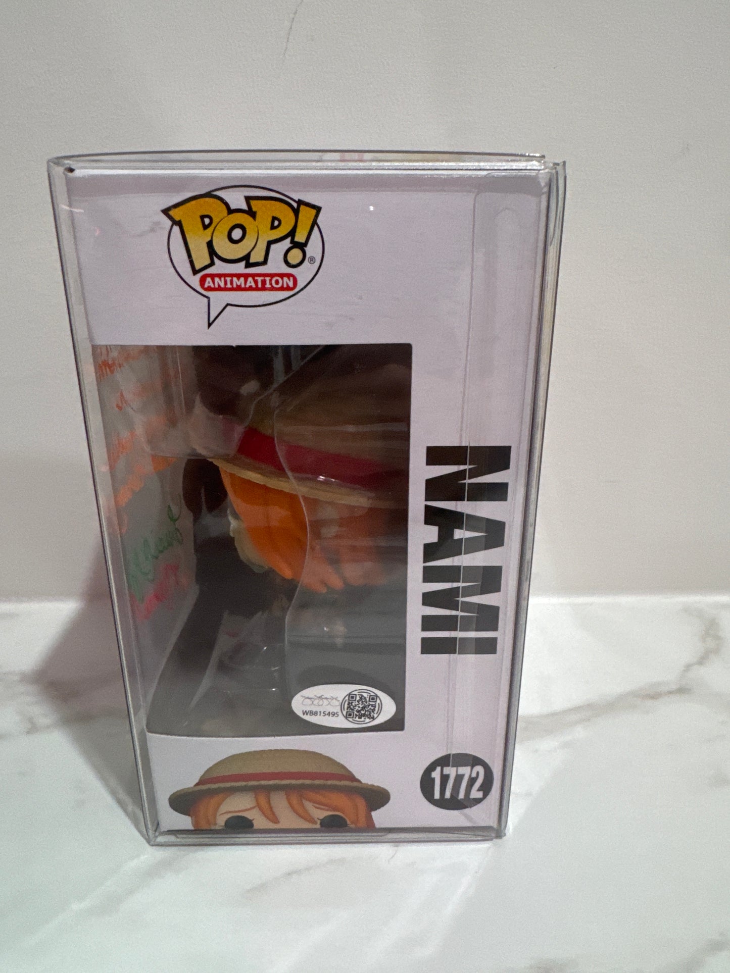 Funko Pop! Animation – One Piece: Nami (#1772)  Signed by Luci Christian (COA)