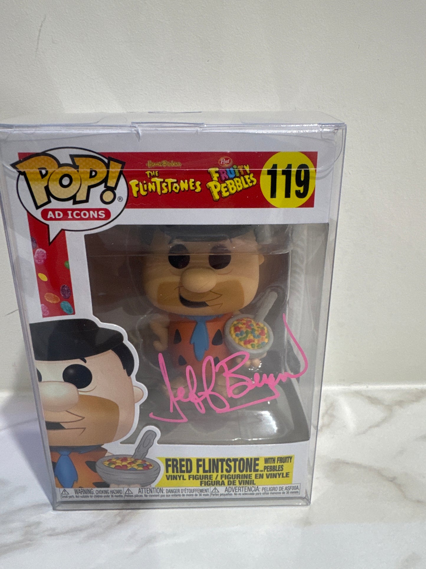 Funko Pop! Ad Icons – Fred Flintstone with Fruity Pebbles #119 (Signed)