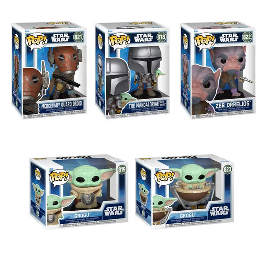 Funko Pop! Star Wars: Mandalorian and Grogu - 5 Pop Bundle
