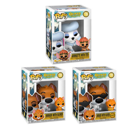 Funko Pop! Disney: Oliver and Company - 3 Pop Bundle