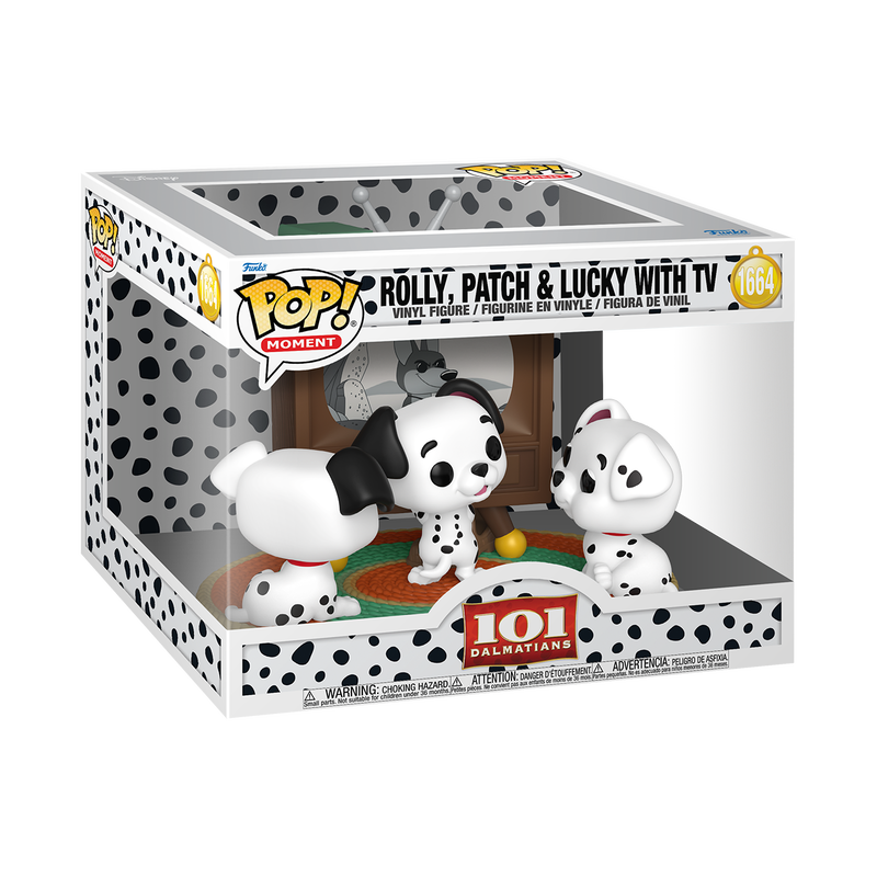 Rolly, Patch & Lucky with TV (Pop Moment #1664) – 101 Dalmatians