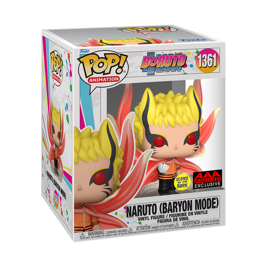 Funko Pop Naruto Baryon Mode Glow AAA Anime Exclusive 1361