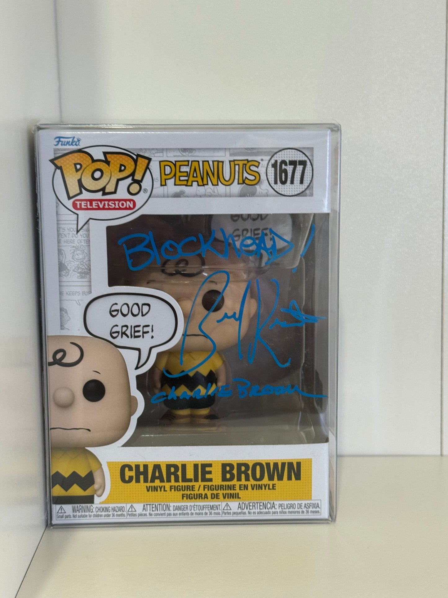 Funko Pop! Peanuts 1677 – Charlie Brown SIGNED with “Blockhead!” Quote - POPÉLITE inc.POPÉLITE inc.POPÉLITE inc.Funko Pop! Peanuts 1677 – Charlie Brown SIGNED with “Blockhead!” Quote