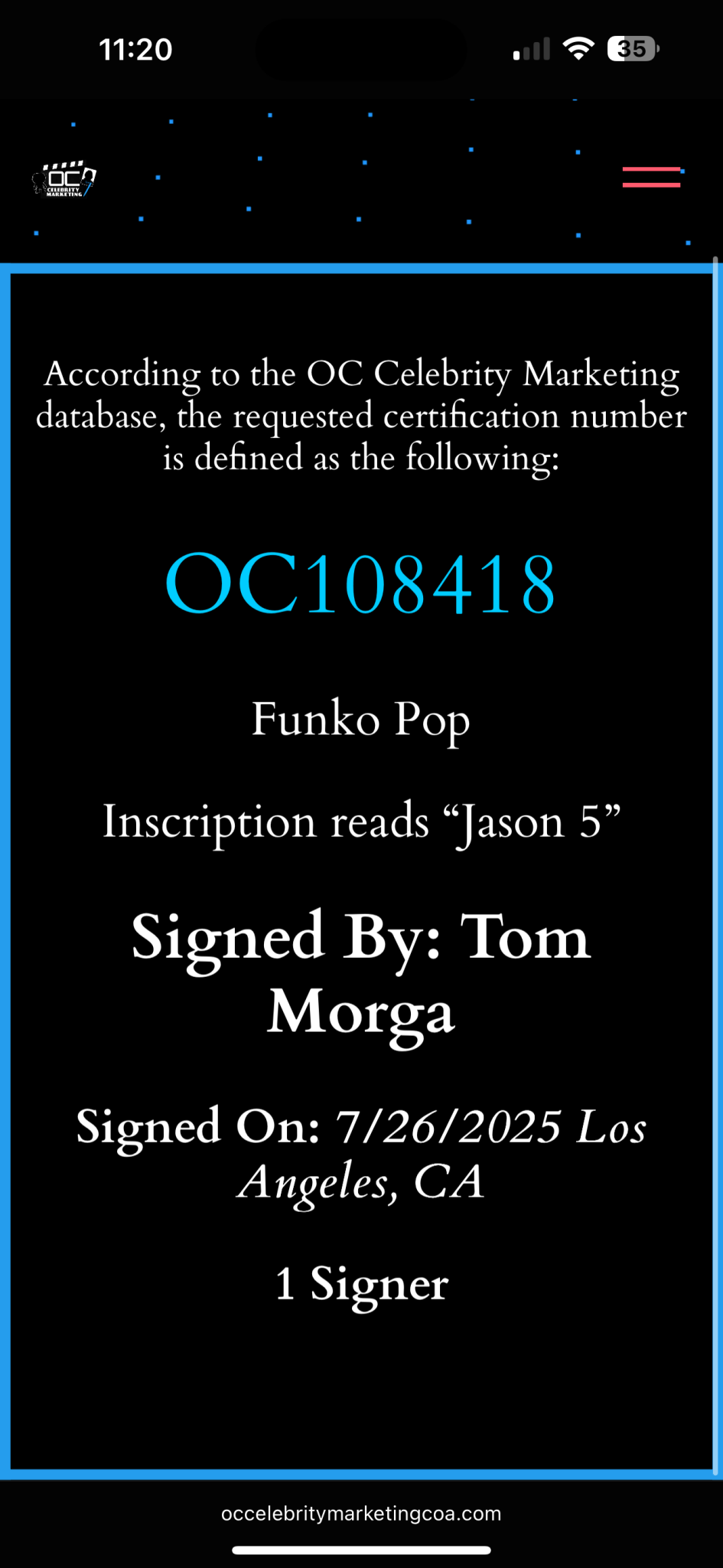 Jason Voorhees 01 (Signed & Certified) - POPÉLITE inc.FunkoPOPÉLITE inc.POP - 01 - SIGNEDDefaultJason Voorhees 01 (Signed & Certified)